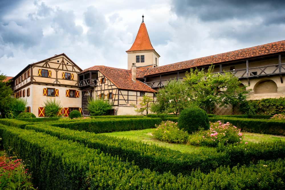 Harburg Castle Courtyard on the Romantic Road Germany