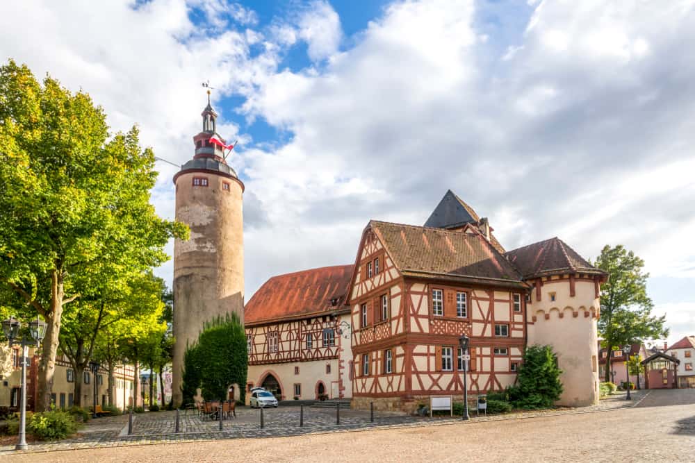 the former castle and seat of the Archbishop in Tauberbischofsheim on the Romantic Road Germany