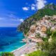 A beautiful view of Positano Beach a great choice when looking for where to stay on the Amalfi Coast.