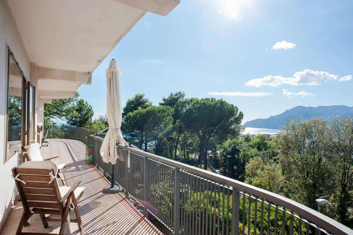 A sea-view from a balcony at Verde Smeraldo, Salerno. It's where to stay on the Amalfi Coast!