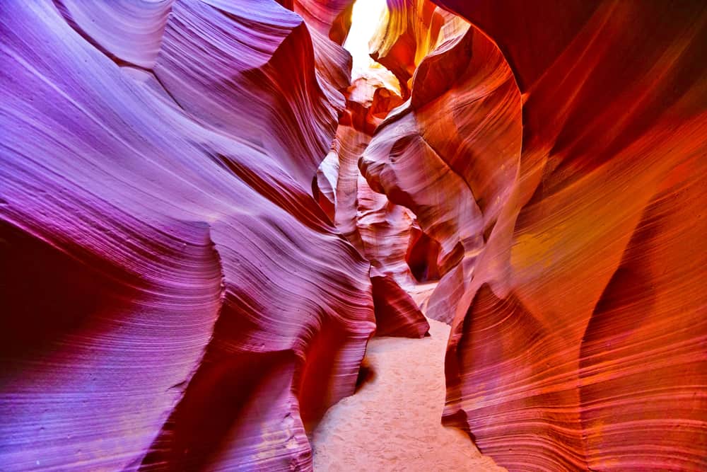 an empty passageway in Lower Antelope Canyon