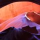 a sunset rock formation in Lower Antelope Canyon