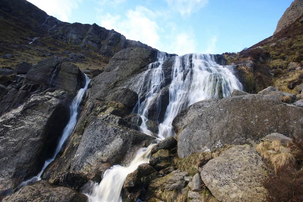 Mahon Falls tumbles over rocky cliffs in Ireland