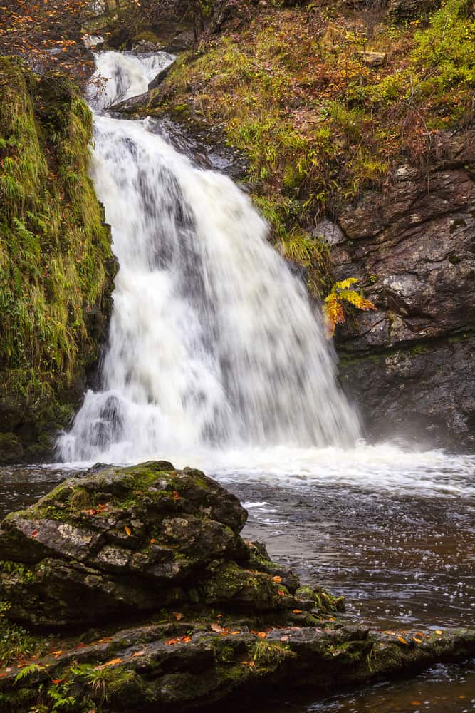 Rushing waterfalls in Ireland