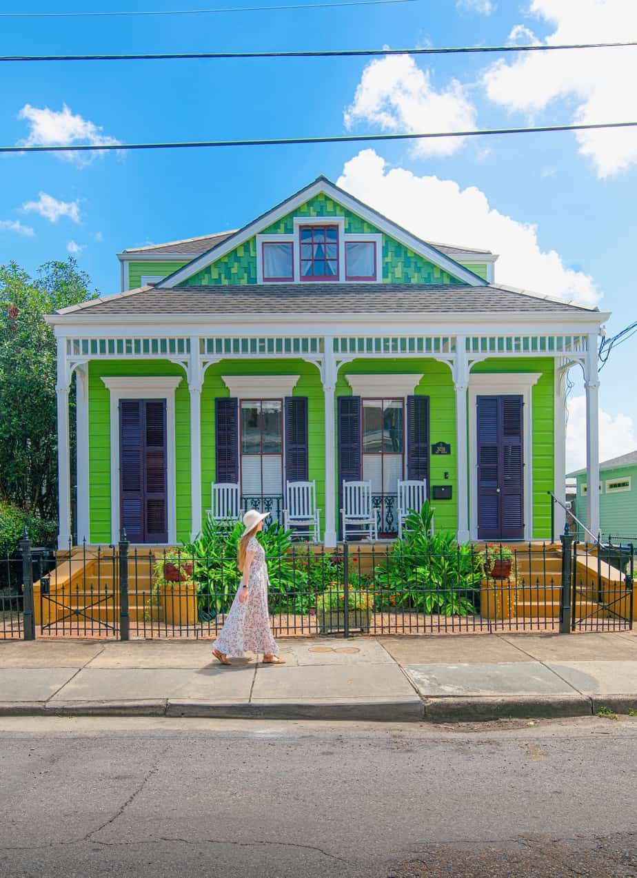 Walking along the Bywater in New Orleans