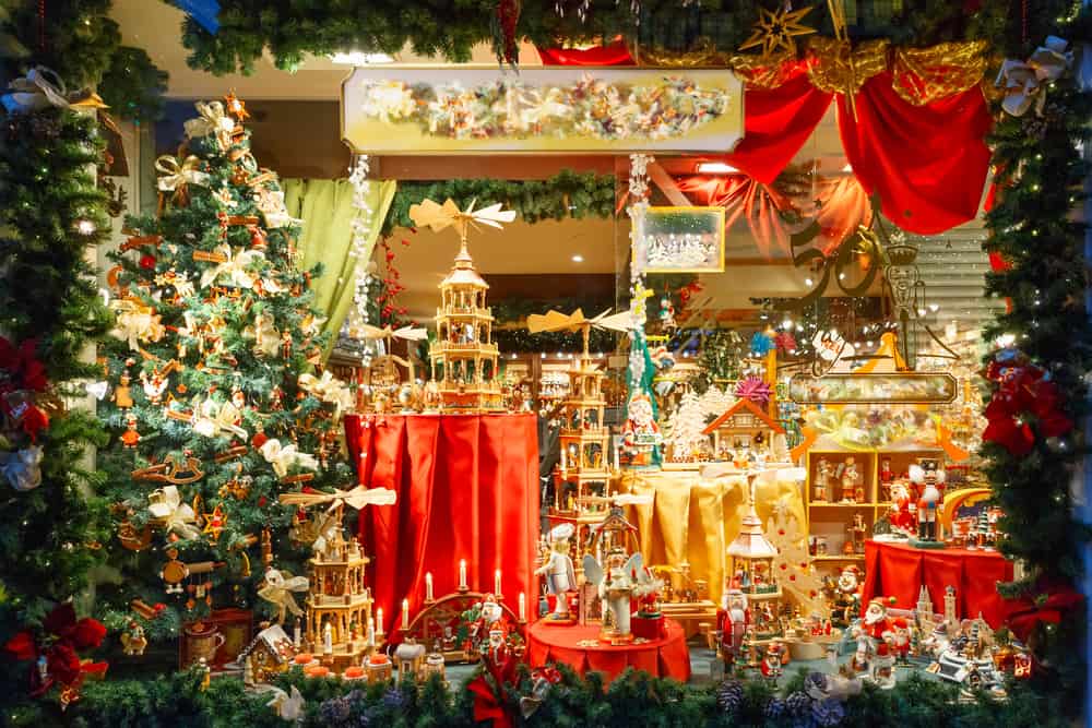 Shop decorations and window decor a window decor are beautiful parts of Belgium Christmas markets