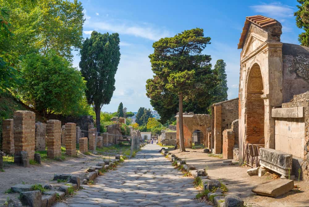 Ruins of Pompeii on a sunny afternoon one of the best destinations in italy for history lovers