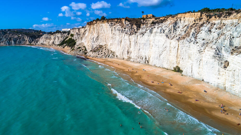 White cliffside beach in Sicily one of the top destinations in italy