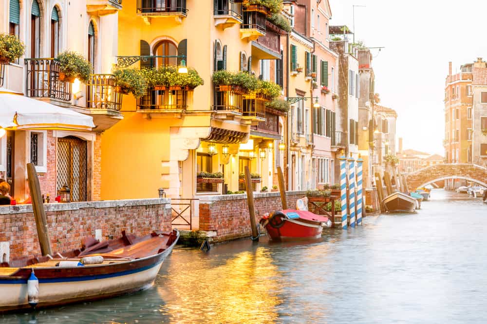 A stunning canal view in Dorsoduro, a great choice of where to stay in Venice