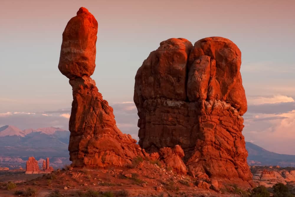 Balanced Rock is one of the best Arches National Park hikes for seeing unusual rock formations
