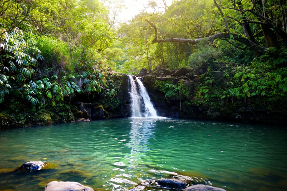 Photo of one of the pools on the way to Hana, an excellent Hawaii honeymoon activity.