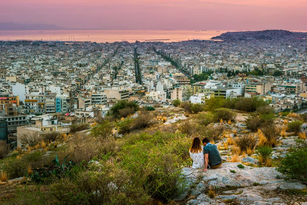 Photo of mountain view of Athens.