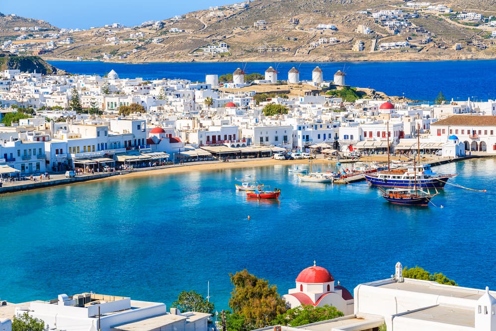 Photo of Mykonos, a great location for your Greece honeymoon.