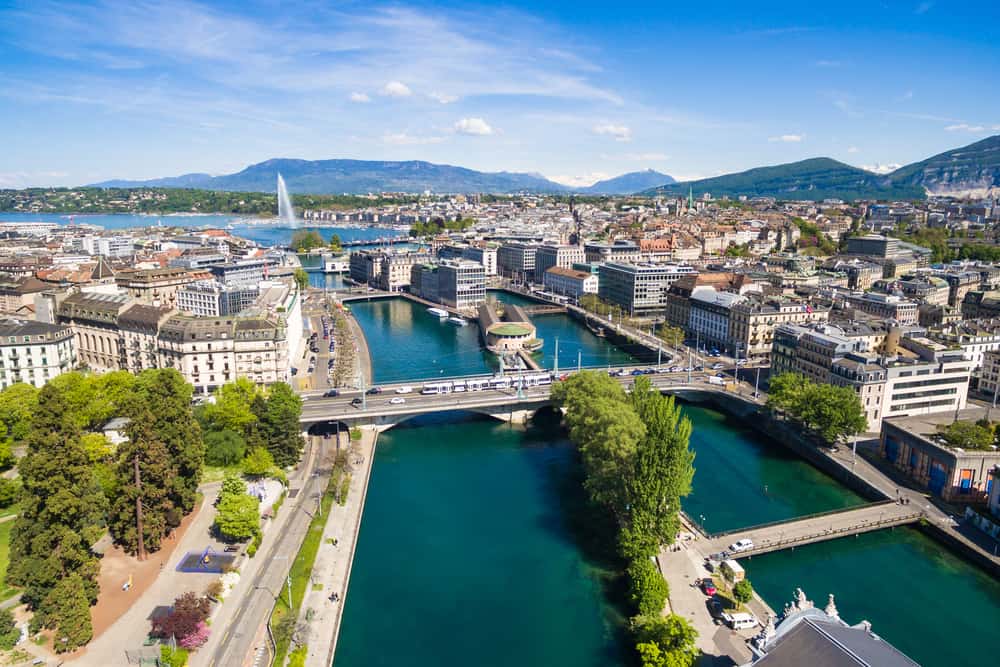 Photo of Geneva, an excellent place to end your Switzerland road trip.