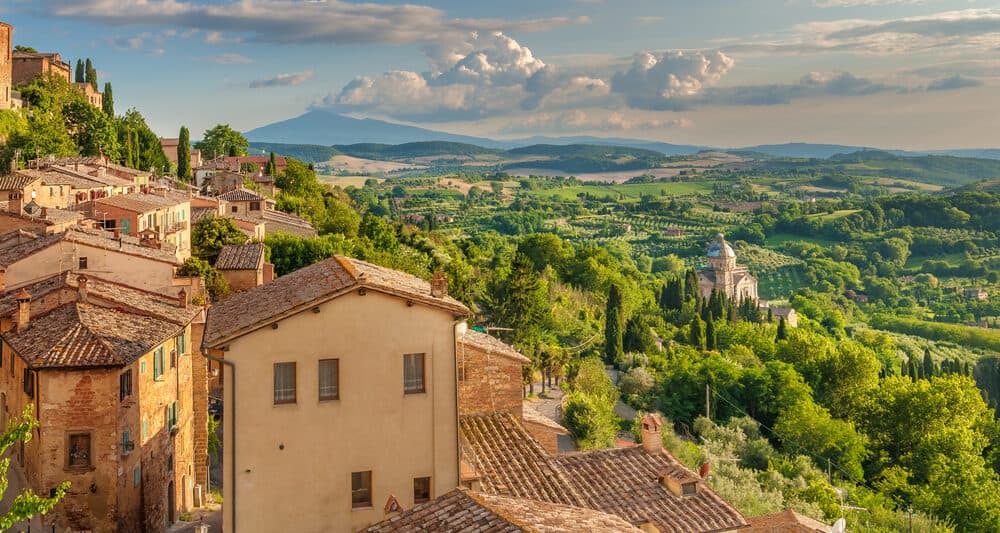 A view of the Tuscan countryside