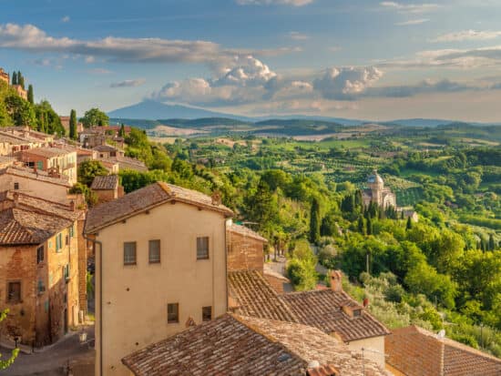 A view of the Tuscan countryside