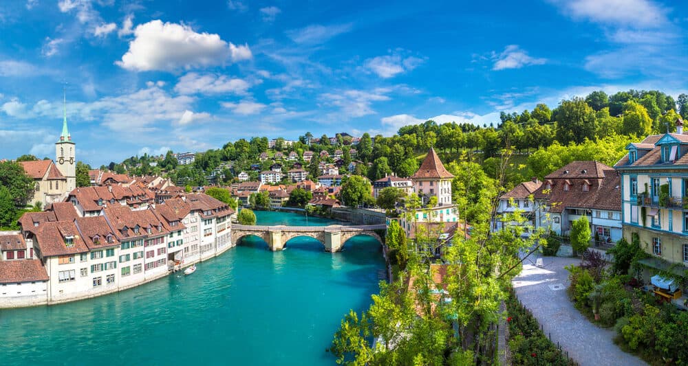 european capitals bern switzerland river view