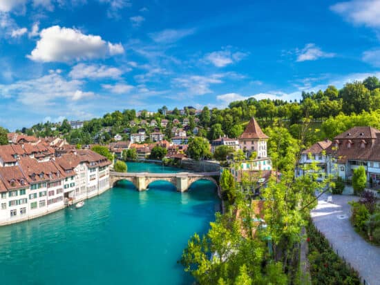 european capitals bern switzerland river view