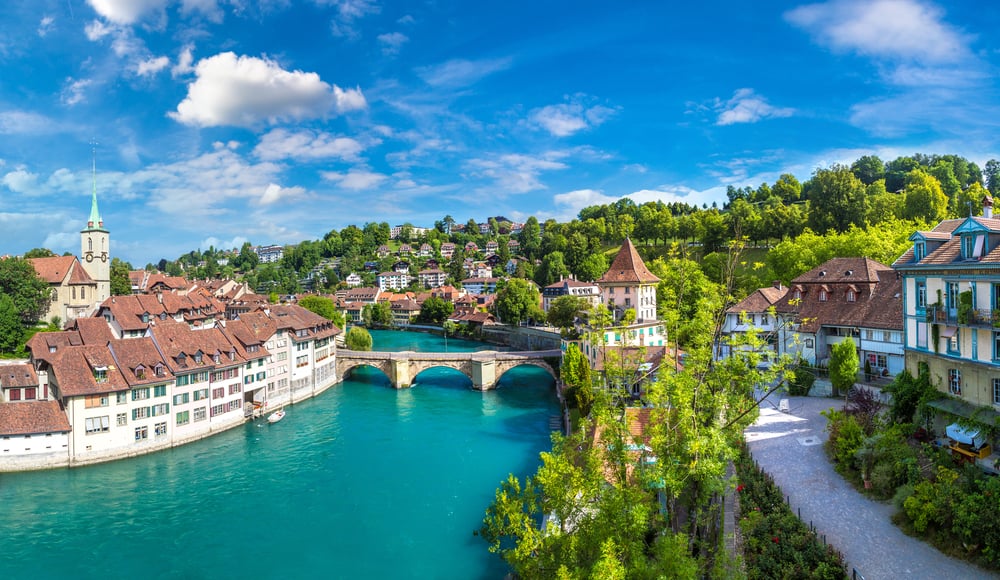 european capitals bern switzerland river view