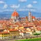 far away view of the piazza del duomo in Florence