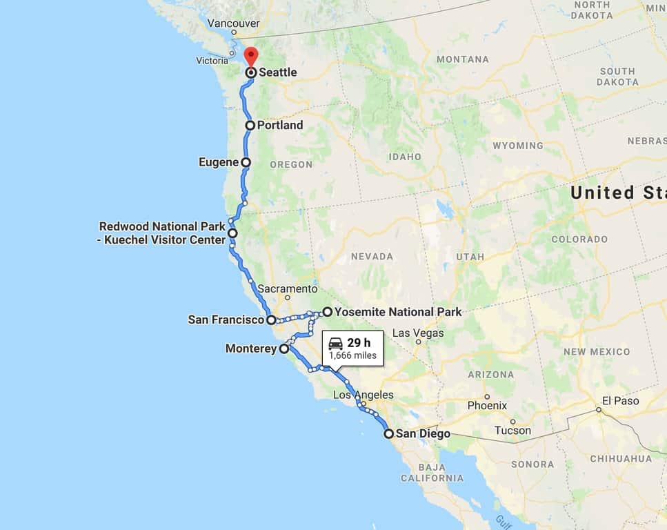 The Ultimate West Coast Road Trip Itinerary Follow Me Away