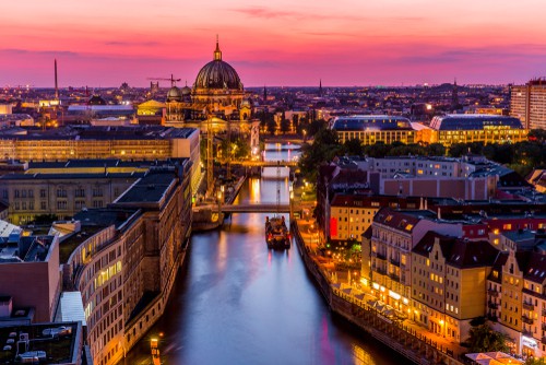 the Berlin skyline on your Germany road trip