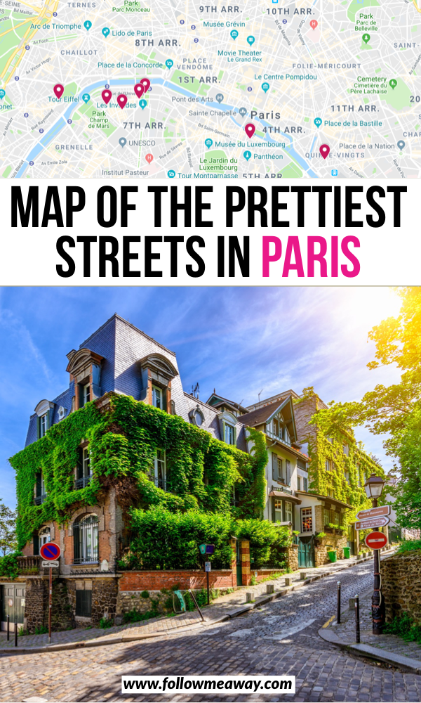 Map Of The Prettiest Streets In Paris | how to travel in paris | 10 prettiest streets in paris | paris bucket list locations | traveling in paris like a pro | paris guide for adventure | bucket list locations for paris | where to get the best travel photos in paris | instagram spots in paris | Cutest streets in paris | best Paris photo locations | best paris streets | best things to do in Paris | hidden gems in Paris #paris #instagramspots