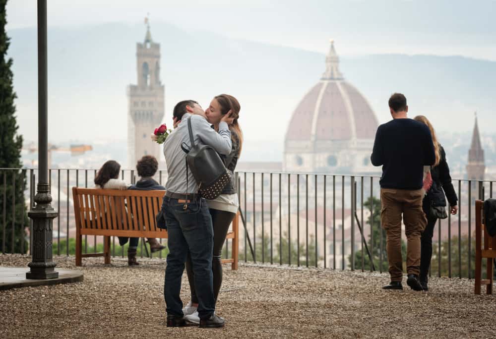 Photo of couple in Florence.