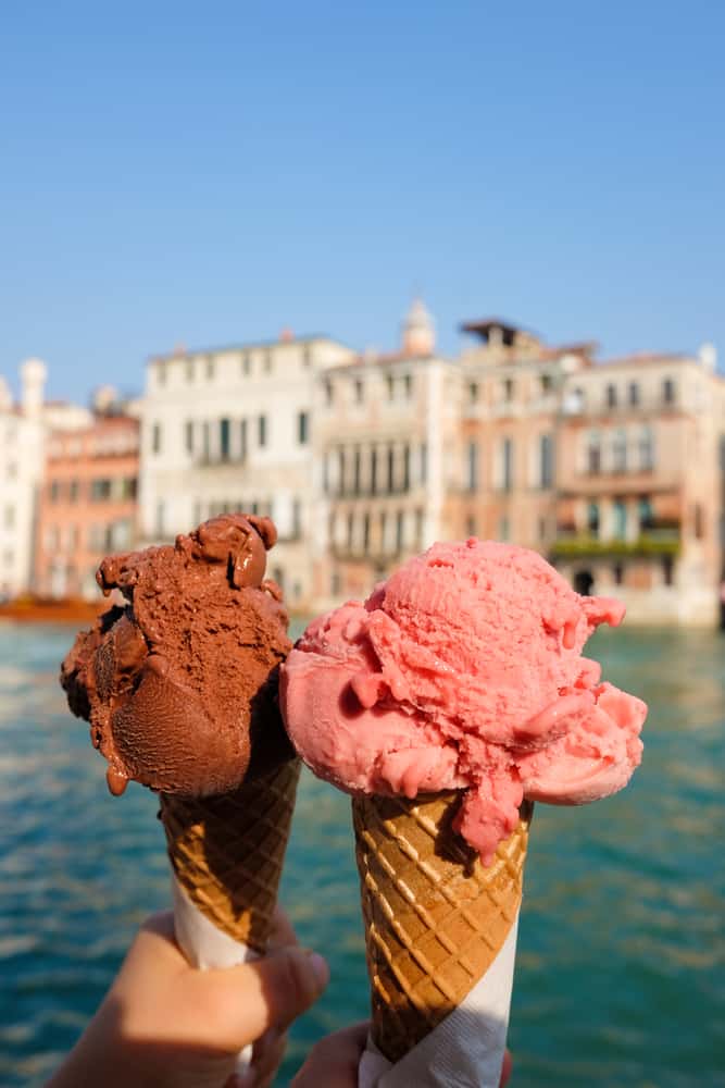 Gelato is one of the prettiest photo spots in Venice Italy | unique photos of Venice | touristy places in Venice 