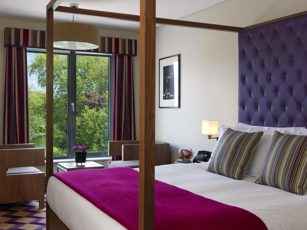 Modern room at Fitzwilliam Hotel, where to stay in Dublin for a luxurious experience.