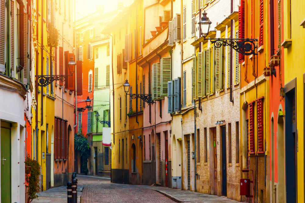colorful side streets in Parma Northern Italy Itinerary