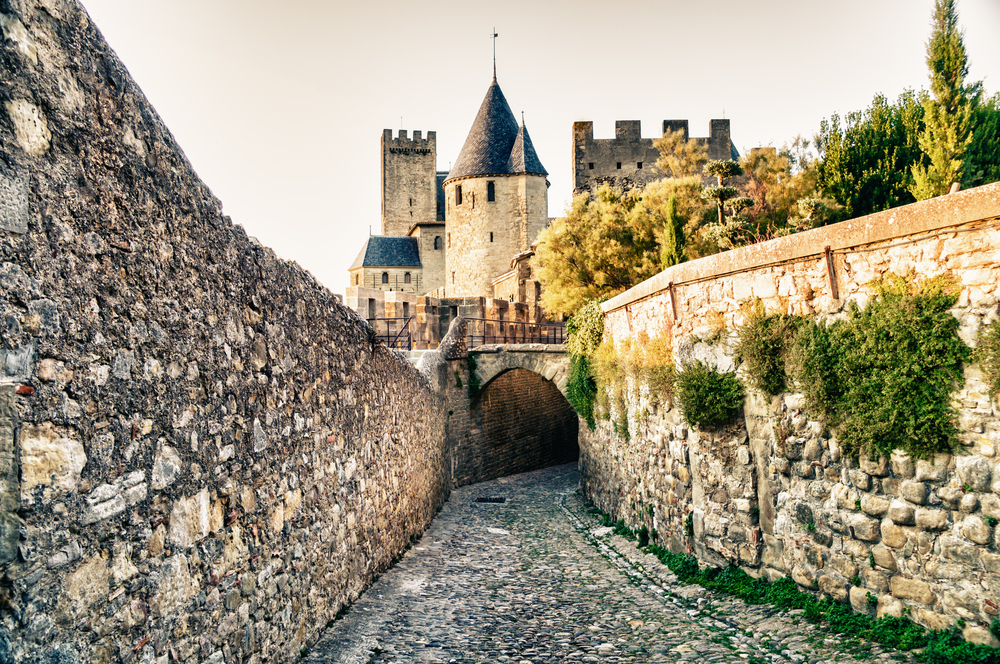 See the walls that makes Carcassonne one of the most visited towns in France