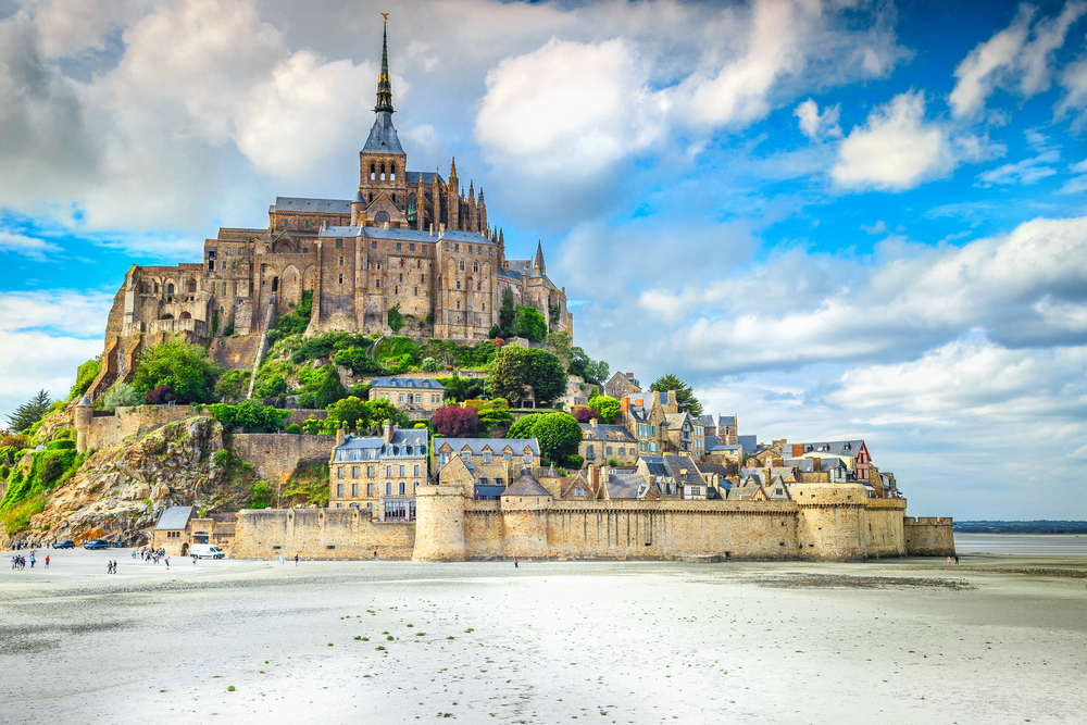 Mont Saint Michel is one of the few towns in France on an island