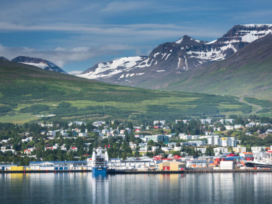 This beautiful landscape is from Akureyri, one of the amazing towns in Iceland