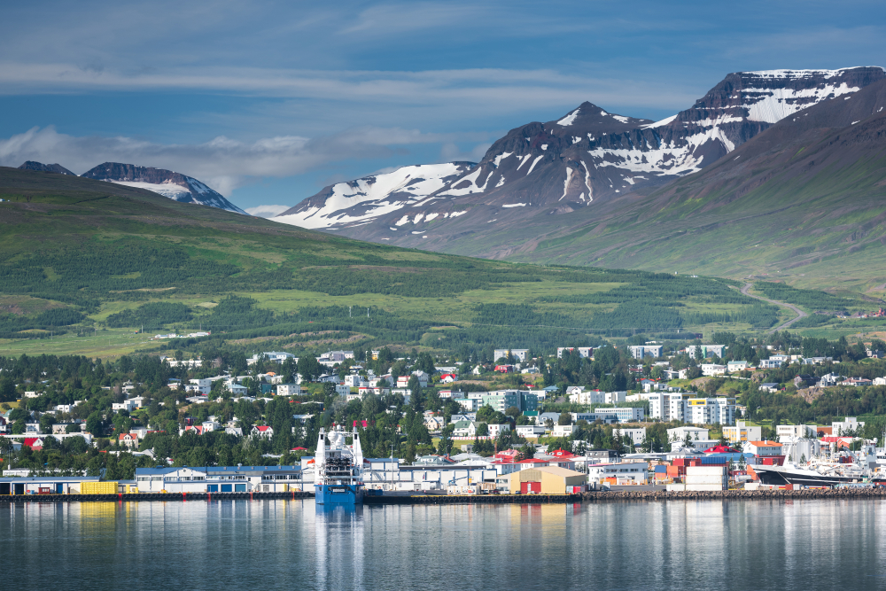 This beautiful landscape is from Akureyri, one of the amazing towns in Iceland