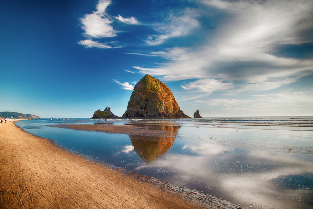 Haystack Rock at Cannon Beach on your Oregon coast road trip