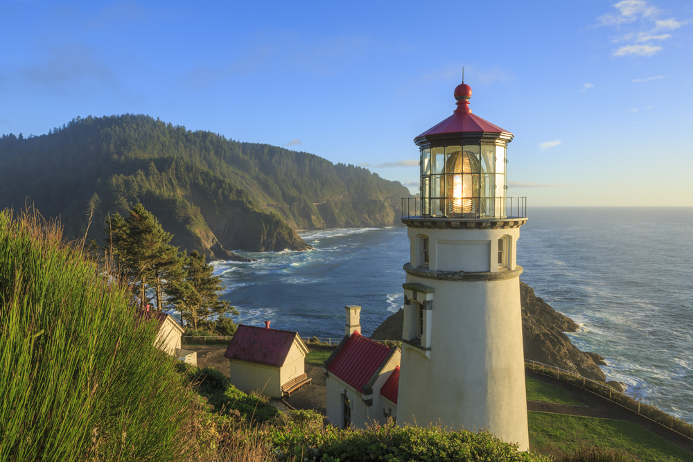 the Heceta Head Lighthouse on your Oregon coast road trip