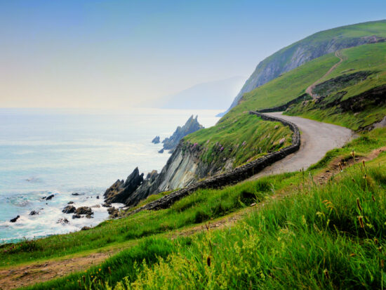 Photo of road along Slea Head drive in Dingle Peninsula