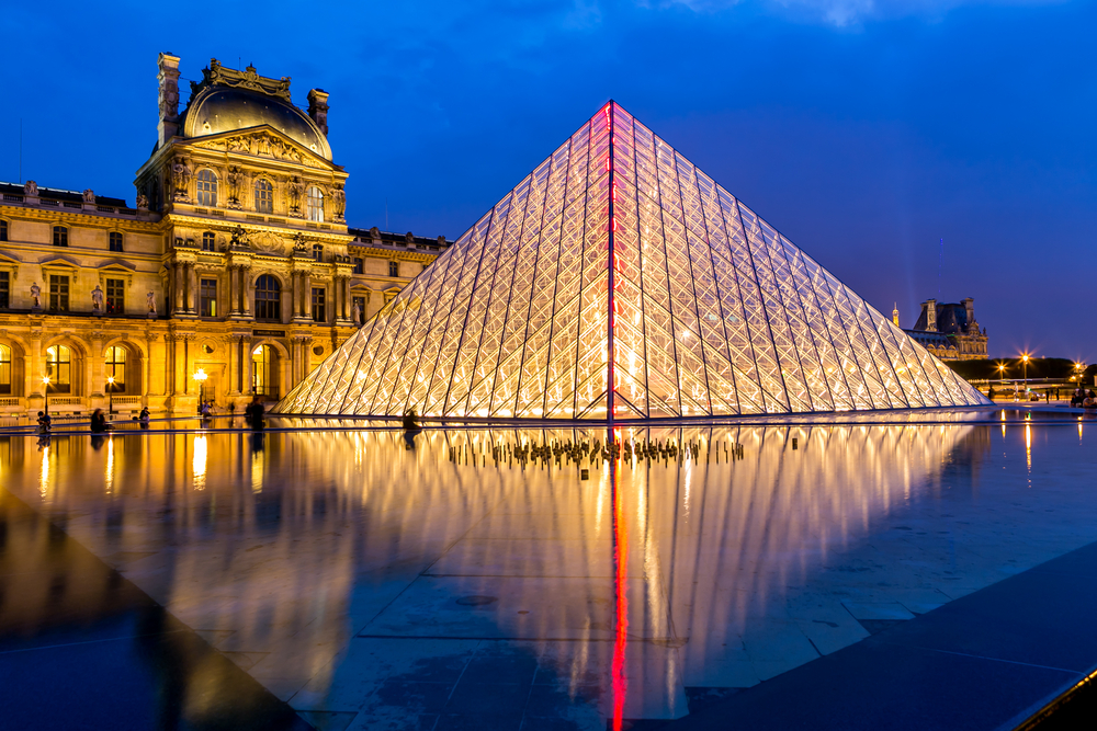 Paris at Night The Louvre Pyramid