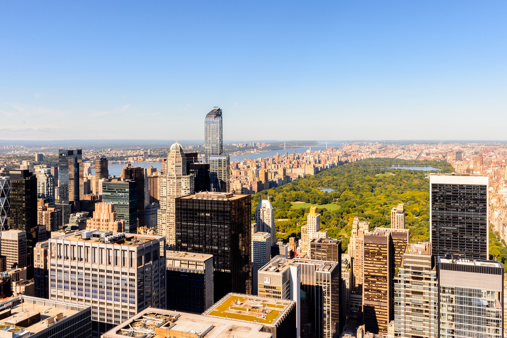 view from Top of the rock looking out onto Manhattan