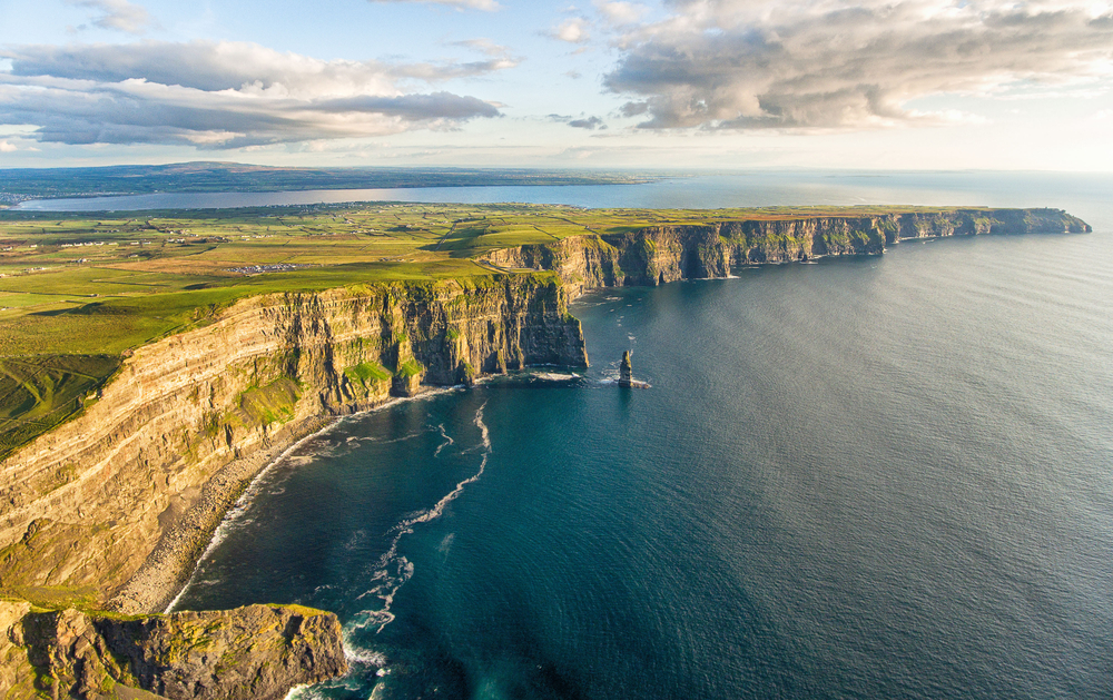 cliffs of Moher on sunny day