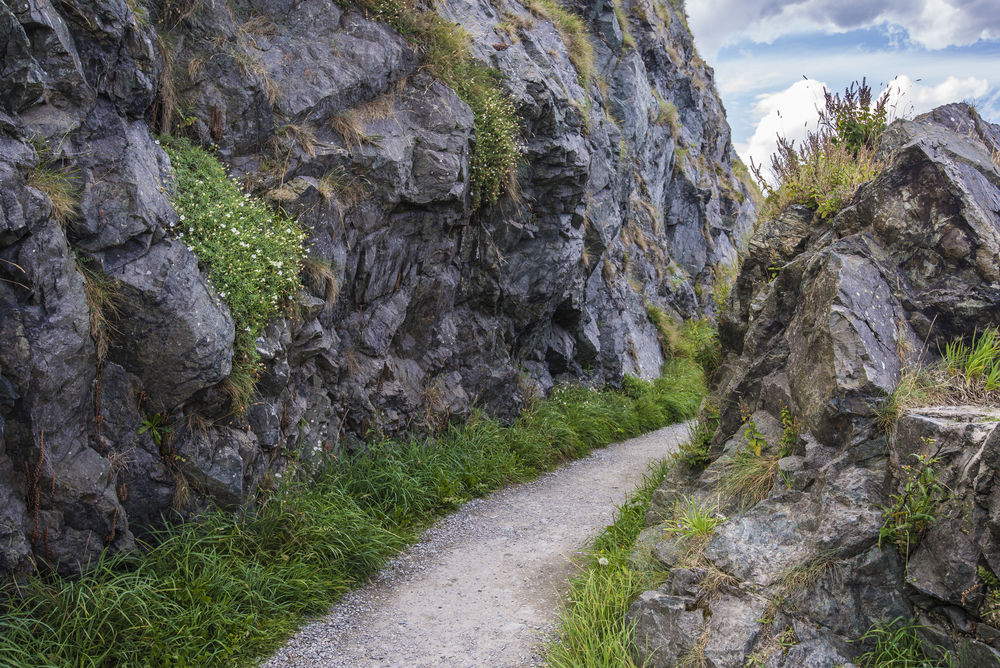 path into the rock mountains Greystone day trips from Dublin