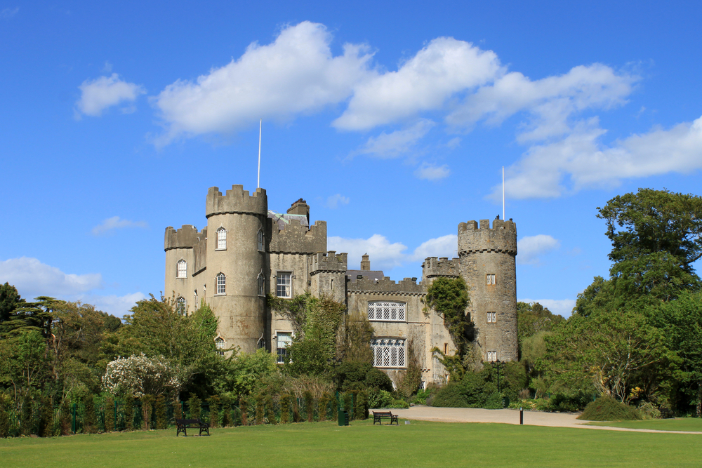 angled view of Malahide castle