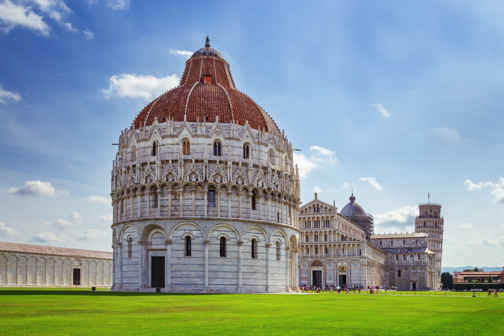 rounded Pisa baptistery