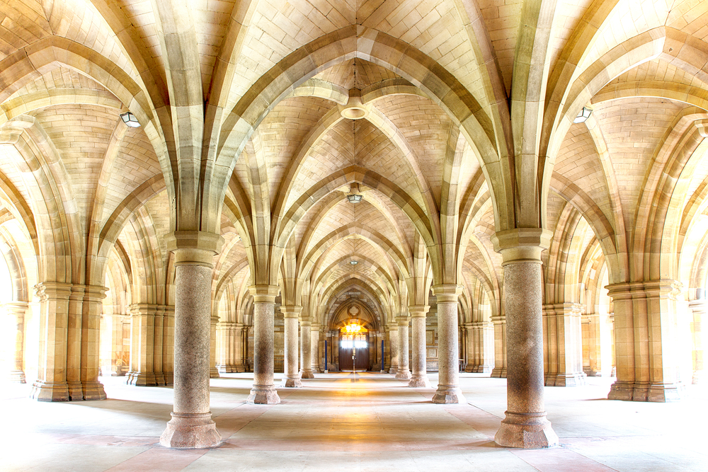 Scotland Road Trip Cloisters at Glasgow University