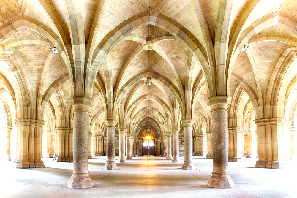 Scotland Road Trip Cloisters at Glasgow University