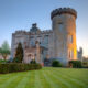 A fancy castle hotel in the Irish countryside.