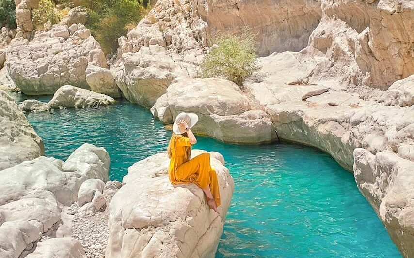View at Wadi Bani Khalid, one of the prettiest wadis in Oman