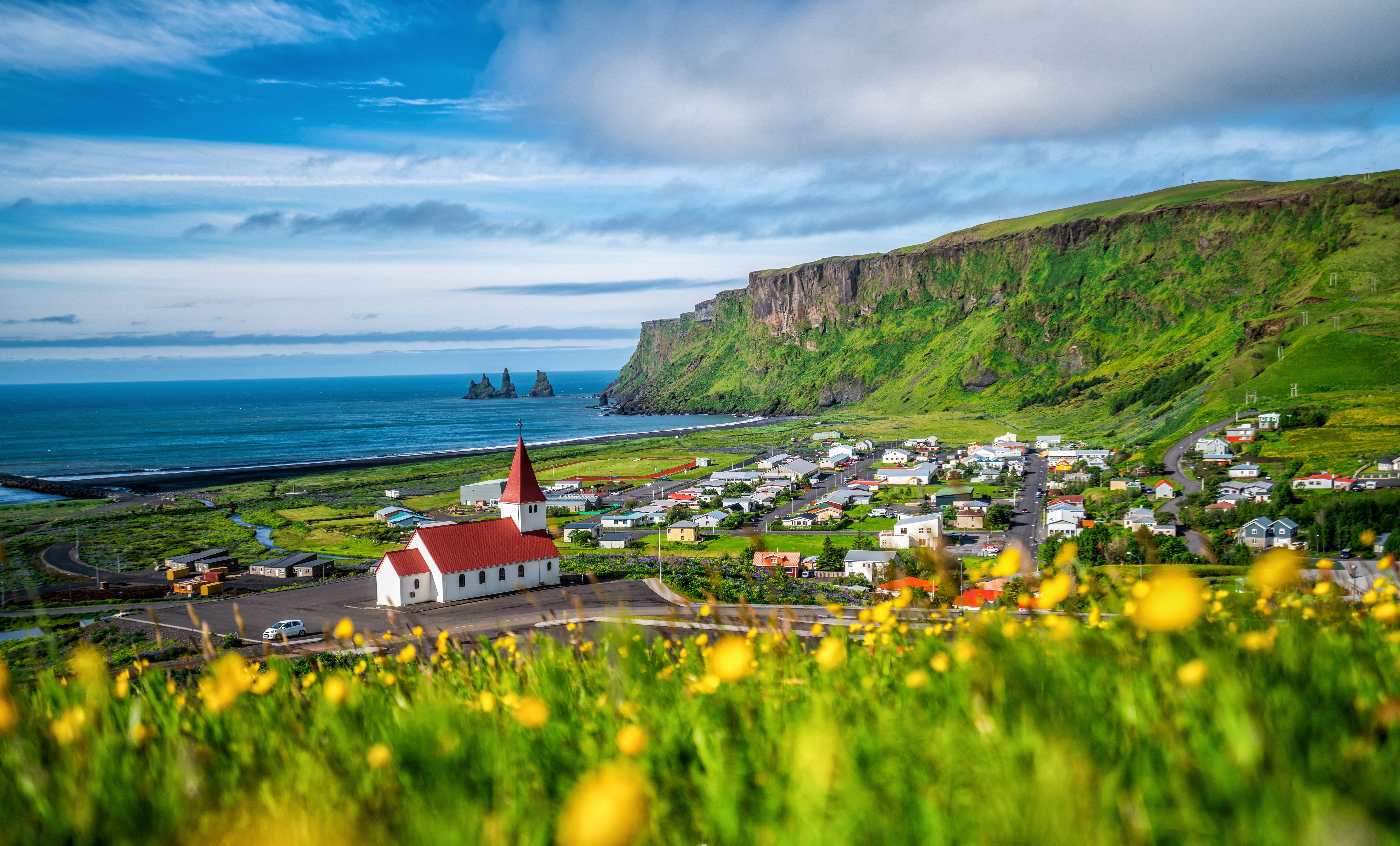 image of small town in Iceland for choosing where to stay in Vik
