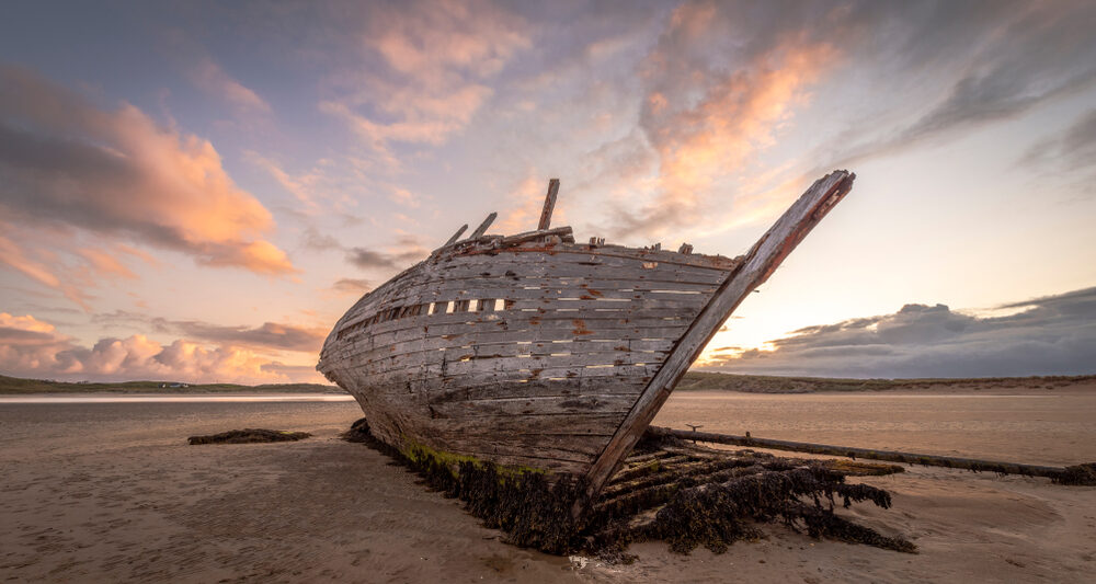 Bunbeg shipwreck, a hidden gem in ireland